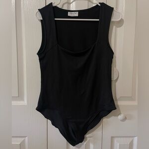 Black Sleeveless Bodysuit